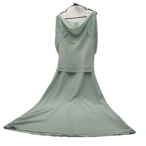 Vintage Linea Domani Women's Size 10 Two piece top skirt Mint Green - Read Below
